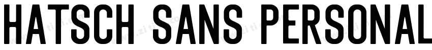 hatsch sans personal字体转换